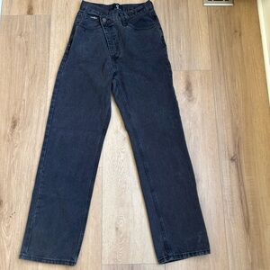 Womens Straight Leg Black Jeans​